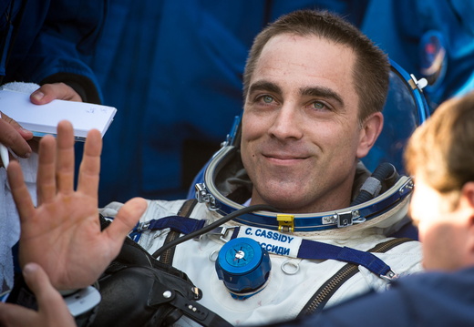 NASA astronaut Chris Cassidy waves to support personnel shortly after landing - 50505458778 8de3be1f3e o